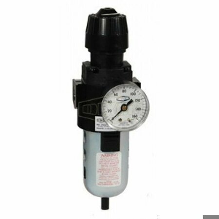 DIXON Wilkerson by Self-Relieving Standard Compact Filter/Regulator with GC230 Gauge and Bowl Guard, Polyc CB6-03AG